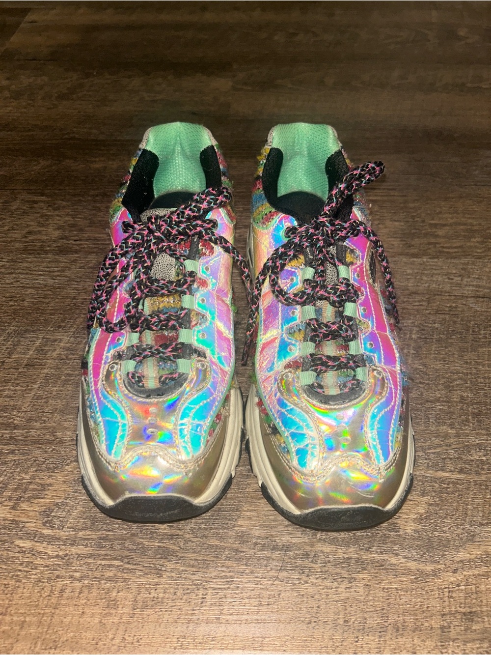 Kids Iridescent Multi-Color Athletic Sneakers